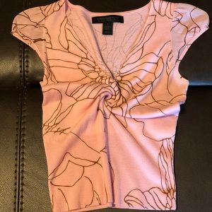 “Express” pink and brown sweater top